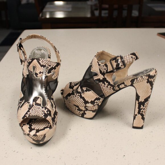 Animal Print Platform Sandals Size 11 - Picture 5 of 9